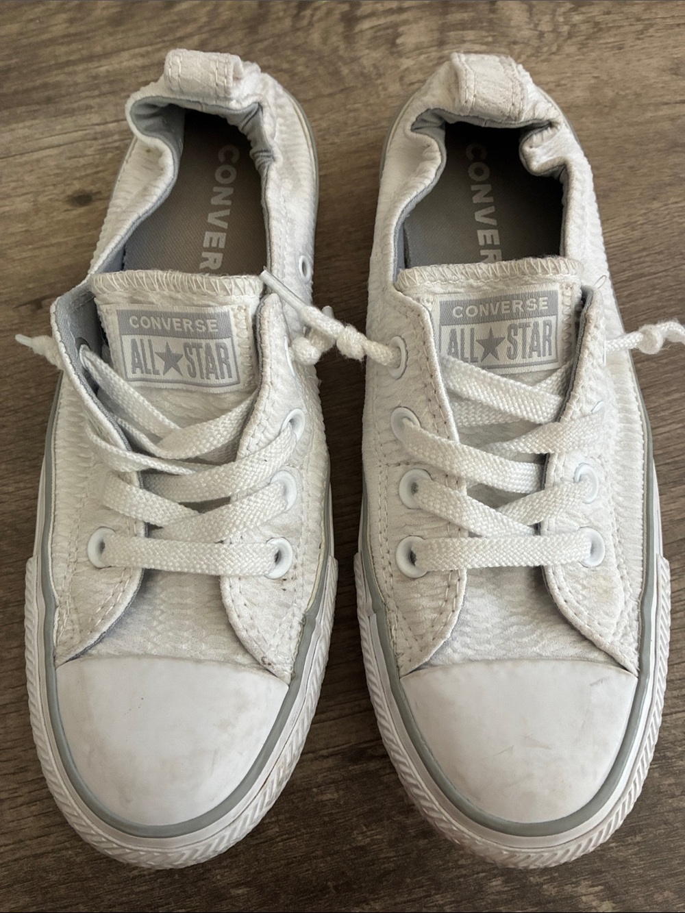 Converse Womens White Low-Top All Star Sneaker slip ons